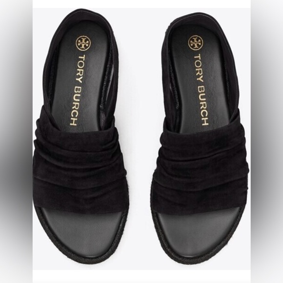 Tory Burch Shoes - Tory Burch Suede Slingback Espadrille Black size 6 wen NWOB
